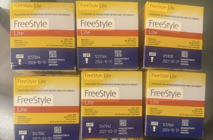 Diabetic test strip boxes ready for a cash offer